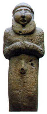 Известняковая статуэтка правителя из Урука.