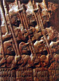 Стела с изображением воинов